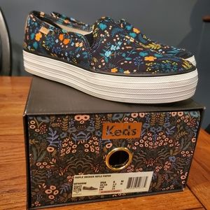 NIB Floral Keds Slip Ons